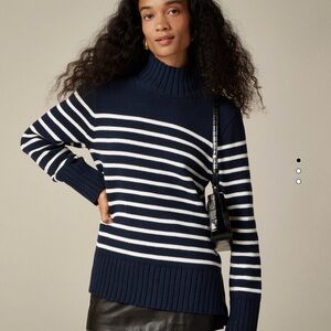 BRAND NEW ❤️ J.Crew Cotton Turtleneck Sweater in Stripe
